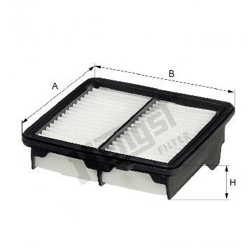 Фильтр воздушный Honda Jazz 1.2/1.3 i 08-, Hengst, E523L,