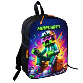 Рюкзак шкільний Minecraft - Кріпер сидить в окулярах, 36×27 см для хлопчика (01751)
