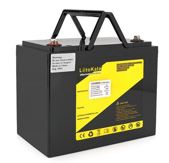 Акумуляторна батарея LiFePO4 12V 100Ah з LCD-дисплеєм LiitoKala (46725-_9667) | Зображення 2