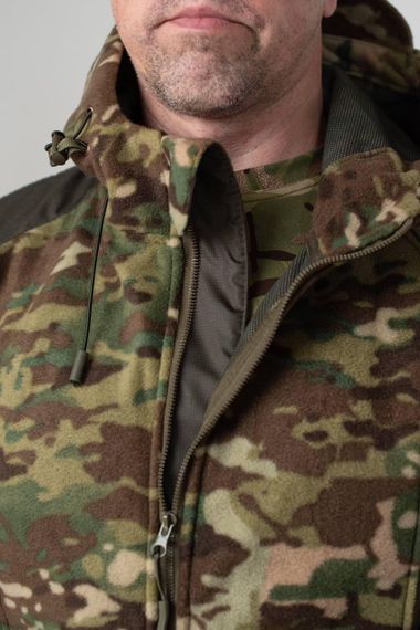 Тактична Куртка мультикам мікрофліс з Капюшоном Military MTP | Зображення 8