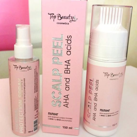 Пілінг для жирної шкіри голови з АНА та ВНА кислотами Top beauty 150 мл | Зображення 1