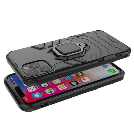 Чохол бампер Primolux Ring Armor для Apple iPhone 12 Pro Max - Black | Зображення 2