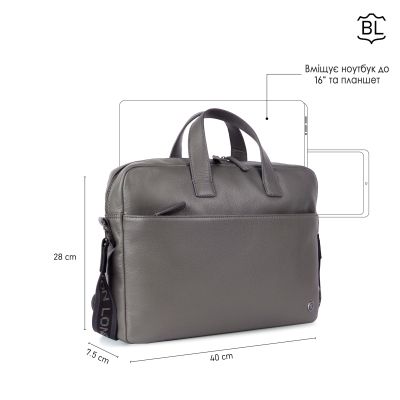 Сумка Brampton London Commandeer Grey (64547 GREY) | Зображення 9