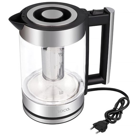 Електрочайник Hoco HA01A Kitchen high (1.8L) Stainless Steel | Зображення 2