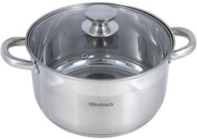 Каструля Ofenbach Casserole з нержавіючої сталі 6л зі скляною кришкою
