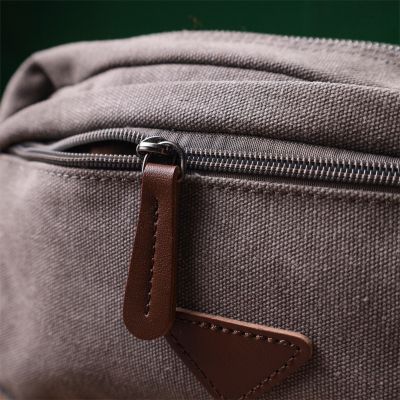 Сумка Vintage На два відділення з текстилю Сіра (22230) | Зображення 2