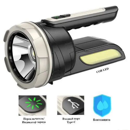 Ліхтар переносний для кемпінгу з акб CH-22024-5W+COB, Ліхтар прожектор Акумуляторний повербанк OE-99 | Зображення 9