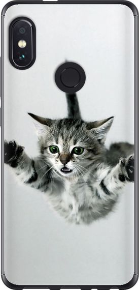 Чехол на Xiaomi Redmi Note 5 Летящий котёнок "2322u-1516-17620"