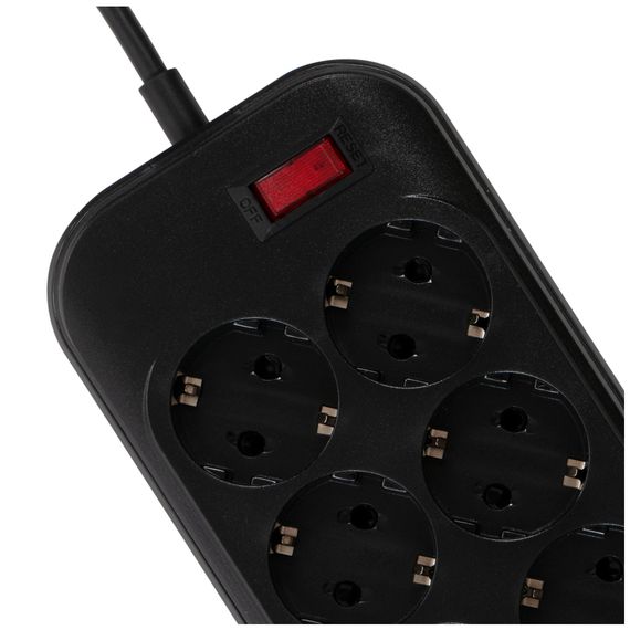 Мережевий фільтр живлення ColorWay CW-CHE64B, 6 розеток/4USB Black (CW-CHE64B) | Зображення 5