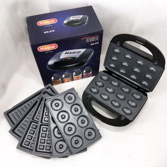 Контактні притискні грилі, Решітки для смаження м'яса та овочів, Бутербродниця і вафельниця 4в 1 TU-71 | Зображення 3