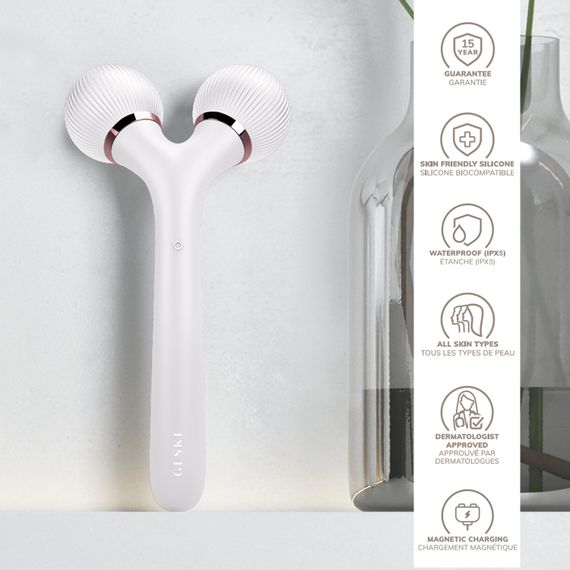 Електронний ультразвуковий ролик для обличчя та тіла GESKE Sonic Facial&Body Roller 4в1 starlight | Зображення 2
