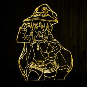 Акриловий світильник-нічник Мегумин (Коносуба) жовтий tty-n001020