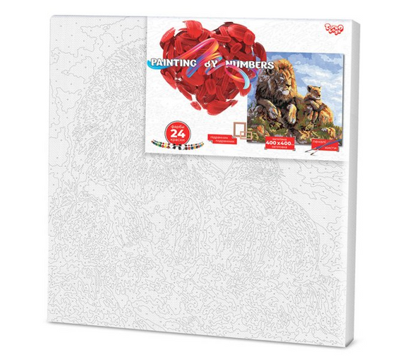 Картина за номерами 40*40 KpNe-02 Danko Toys PAINTING BY NUMBERS Вид 6 | Зображення 1