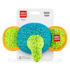 Игрушка для собак WAUDOG Fun, "Слон"", Ш 20 см, Дл 14 см голубой
