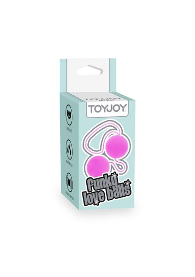 Вагінальні кульки зі зміщеним центром ваги TOY JOY на м'якій зчіпці, пурпурові, 22 х 3.5 см | Зображення 2