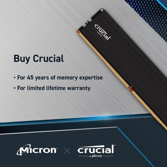 Модуль пам&#039;яті для комп&#039;ютера DDR5 32GB (2x16GB) 5600 MHz Pro Micron (CP2K16G56C46U5) | Зображення 3