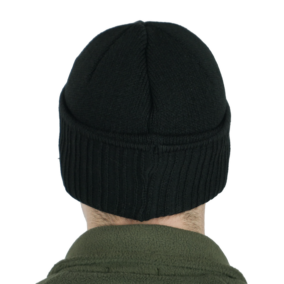 Шапка-балаклава вязаная на флисе черный | Зображення 2