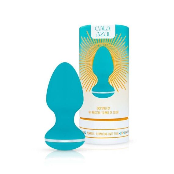 Анальна вібропробка Cala Azul – Blanca Vibrating anal plug, 10 режимів Sex Aura | Зображення 7