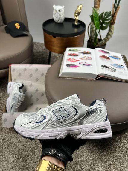 Чоловічі кросівки  New 530 Premium White Navy Silver  весна / лето / осень A3656 43 27.5 см | Зображення 6