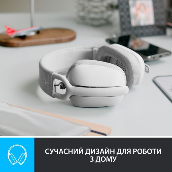 Навушники Logitech Zone Vibe 100 Wireless Off-White (981-001219) | Зображення 1