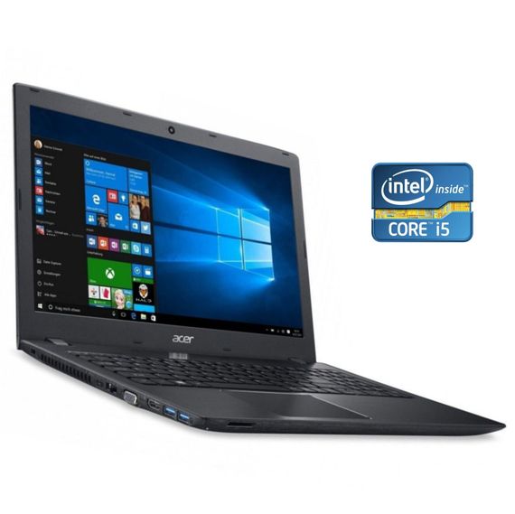 Ноутбук Б-клас Acer Aspire E5-575 / 15.6" (1920x1080) TN / Intel Core i5-7200U (2 (4) ядра по 2.5 - 3.1 GHz) / 8 GB DDR4 / 128 GB SSD / Intel HD Graphics 620 / WebCam б/в
