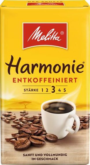 Кофе молотый без кофеина Melitta Harmonie Entkoffeiniert, 500г