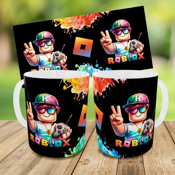 Набір: дитяча сумка-бананка+кружка Роблокс «Roblox» 32х15см, бананка для хлопчика через плече на подарунок (00952) | Зображення 2