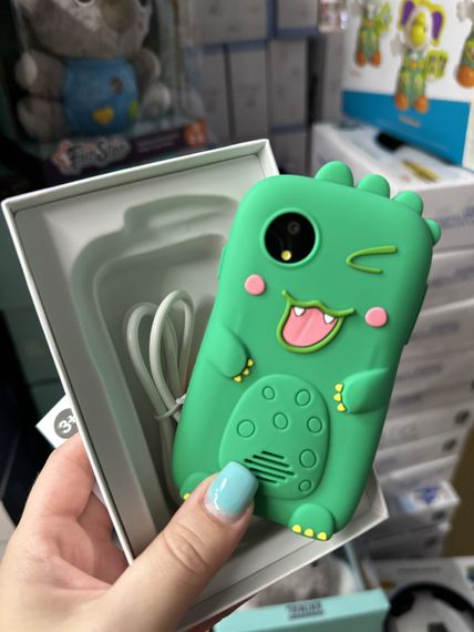 Смартфон дитячий  "KidPhone Dino" з камерою та іграми (синій/зелений) в коробці р.14*9*4см | Зображення 2