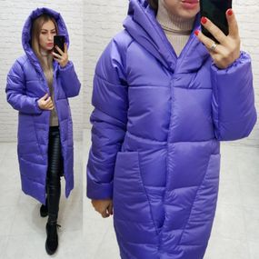 Пуховік арт. А-500, темно фіолетовий