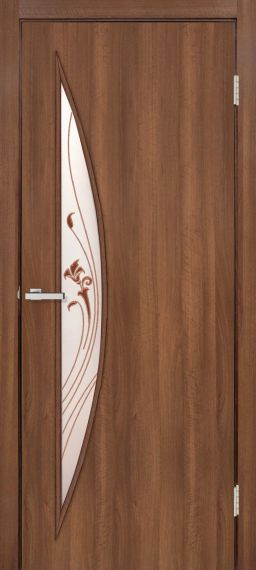 Міжкімнатні двері MSDoors Simple ORLANDO у зборі Горіх міланський