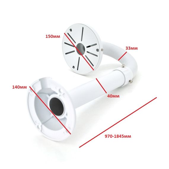 Кронштейн для камеры PiPo PP- 803,с поворотом для камеры,белый,металл,1.0-2m | Зображення 1