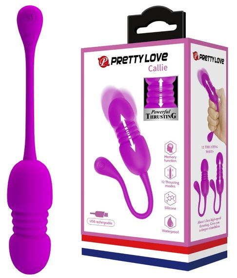 Віброяйце з зворотно-поступальним рухом Pretty Love - Callie, BI-014892 Sex Aura