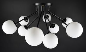 Люстра стельова на 9 лампочок 27449 Чорний 42х92х92 см.