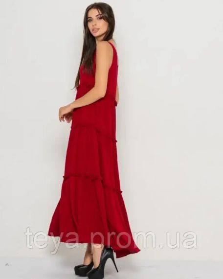 Платье для женщин цвет бордовый FI_000137 | Зображення 1