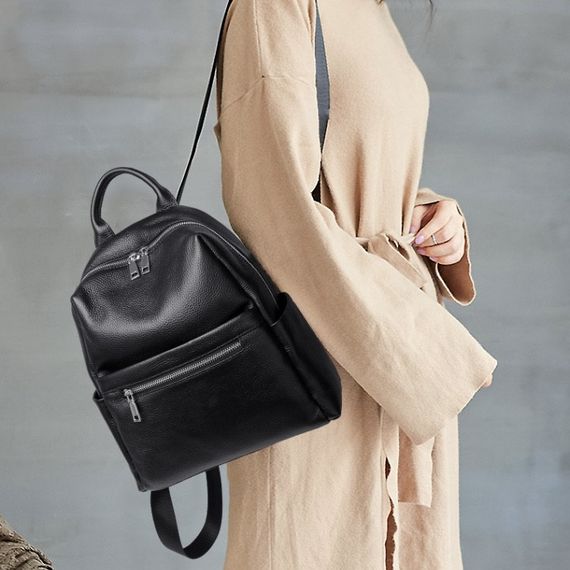 Жіночий шкіряний рюкзак жіноча сумка трансформер 23941 | Зображення 5