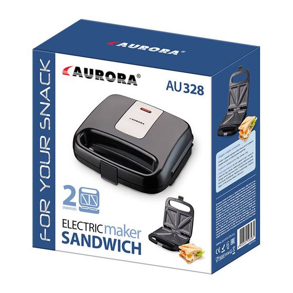 Сендвичница Aurora 328AU 750 Вт черная | Зображення 2