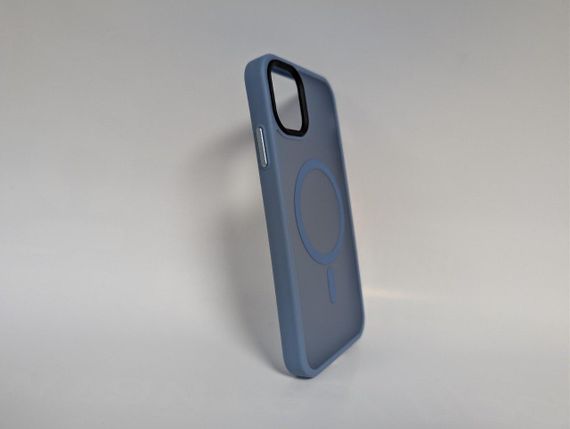 Чохол для Iphone 11, Wave Matte, з магнітним кільцем, протиударний, з MagSafe, матовий, синій | Зображення 1