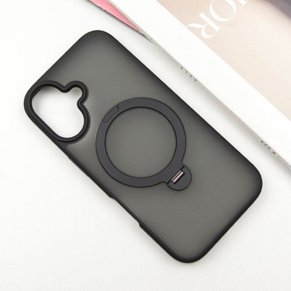 TPU+PC чохол Metal Buttons with MagSafe Colorful HQ Ring для Apple iPhone 16 (6.1") | Зображення 1