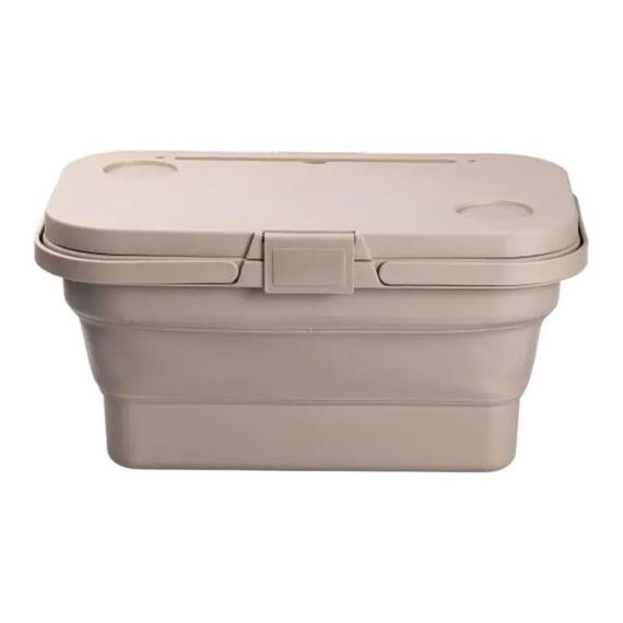 Складная корзина для пикника с крышкой-столиком 44.8х26х14 см Бежевая SJ-0120BE | Зображення 6