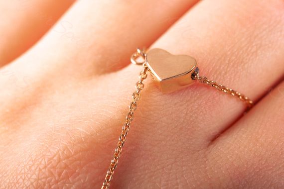 Кольцо из красного золота с цепочкой 16.5 | Зображення 2