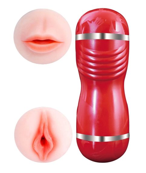 Мастурбатор з двома входами OYO - Double Pump RED, YQM-205 RED Sex Aura