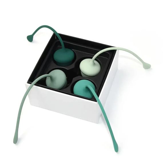 Набір вагінальних кульок Sweet Em, 4 шт з різною вагою, зелені, 2.8 х 14.5 см sexstyle | Зображення 4