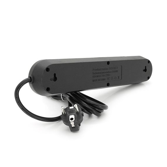 Мережевий фільтр F01U, 2 розетки EU + 2 розетки Universal + 3 USB, 1.5 арт.11577 | Зображення 2