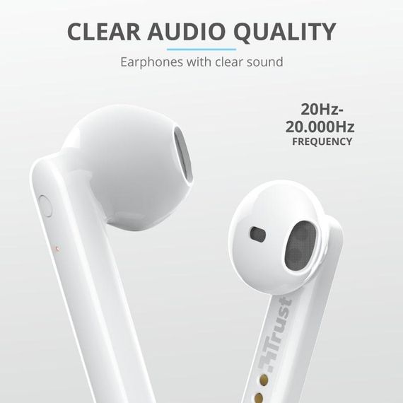 Навушники Trust Primo Touch True Wireless Mic White (23783_TRUST) | Зображення 9