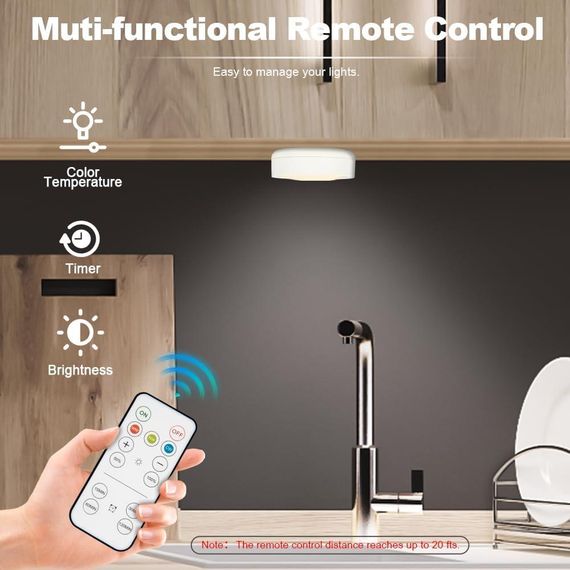 Світильник багатофункційний, акумуляторний, з пультом, набір 4 шт., | Зображення 4