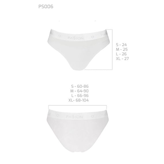 Трусики з прозорою вставкою Passion PS006 PANTIES white,, S | Зображення 4