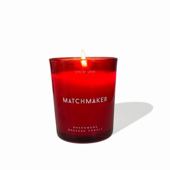 Масажна свічка з феромонами Eye Of Love Matchmaker Red Diamond у склянці, червона | Зображення 1