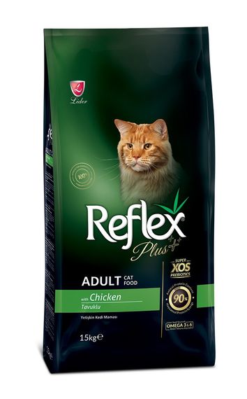 Корм Reflex Plus Cat Adult Chicken сухий з куркою для дорослих котів 15 кг