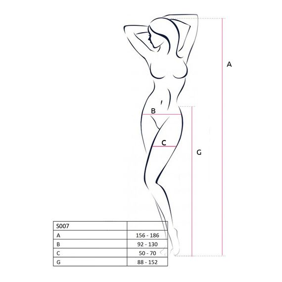 Еротичні колготки-бодістокінги Passion S025 One Size, White, імітація ажурних панчішок з пояском | Зображення 3