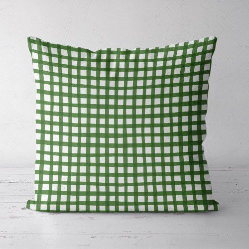 Подушка декоративная Soft Зелена клітка 45x45 см (45PST_23NG020)